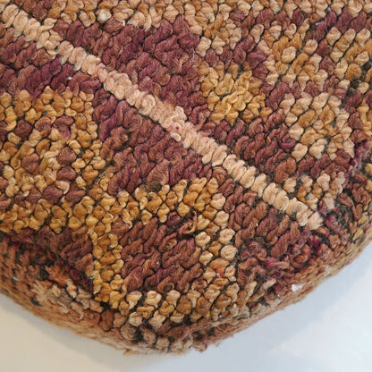 Handcrafted Vintage Wool Pouf, Mguild