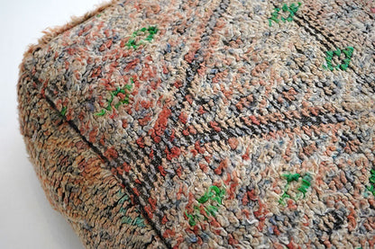 Handcrafted Vintage Wool Pouf, Beni